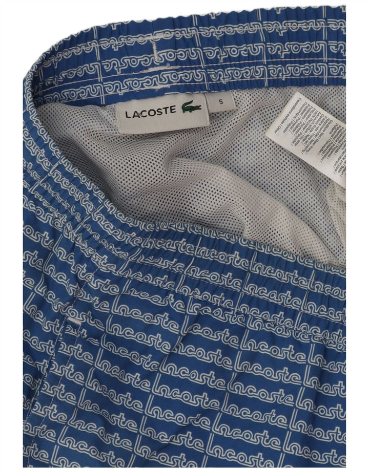 Lacoste Herre grafiske svømmeshorts str. 5 Large Blå polyester