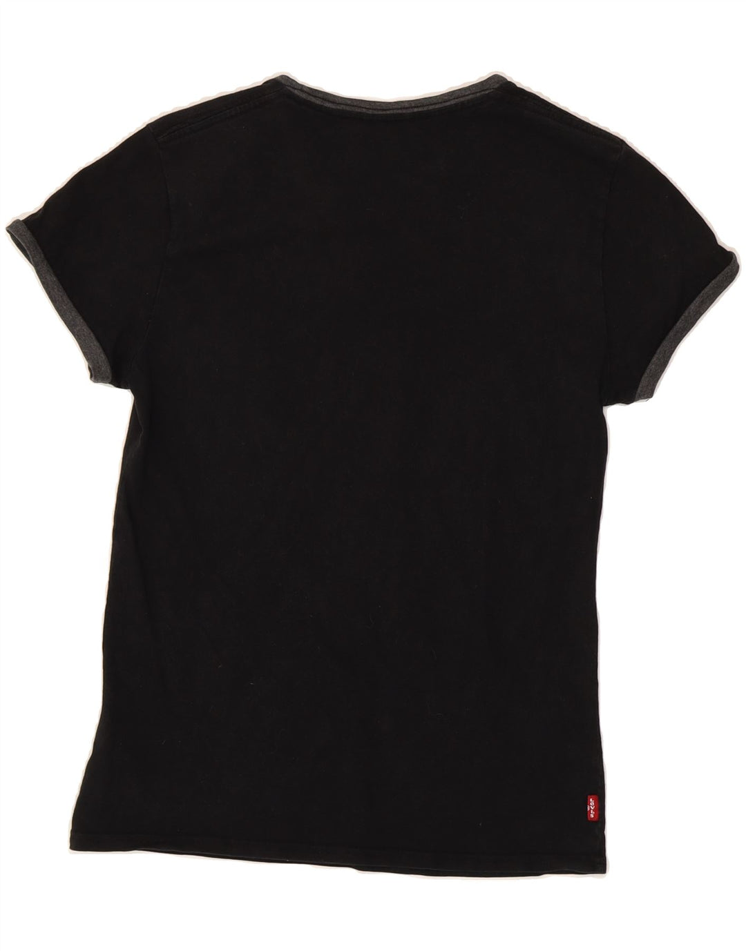 LEVI'S Womens Graphic T-Shirt Top UK 12 Medium Black Cotton Vintage Levi's and Second-Hand Levi's from Messina Hembry 