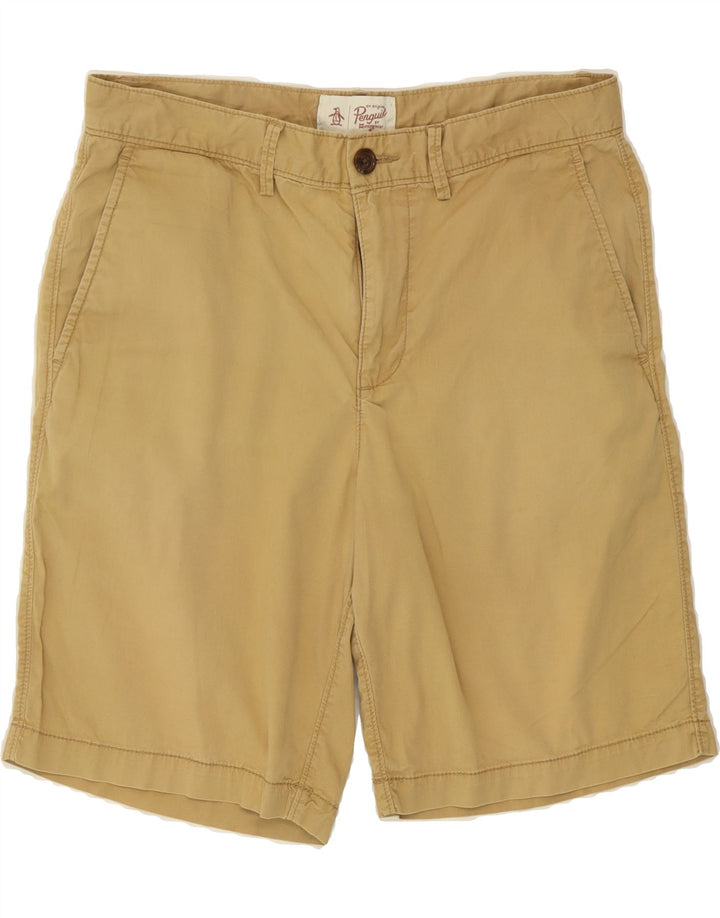 PENGUIN Mens Chino Shorts W32 Medium Beige Cotton Vintage Penguin and Second-Hand Penguin from Messina Hembry 