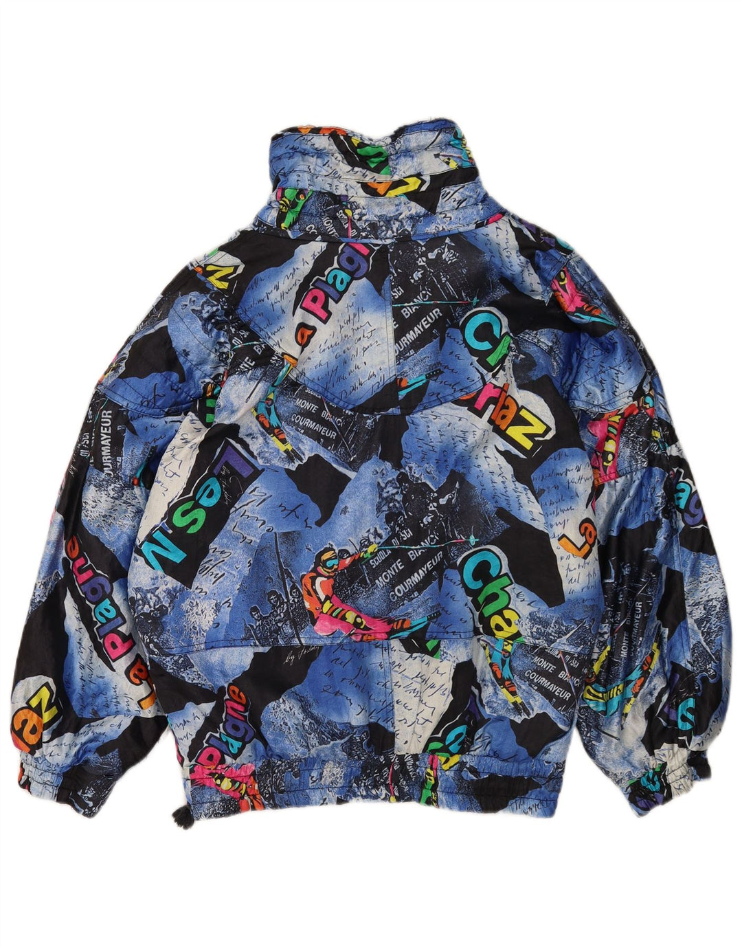 Numero Uno Dame Oversized Grafisk Pullover Skijakke IT 40 Lille Blå