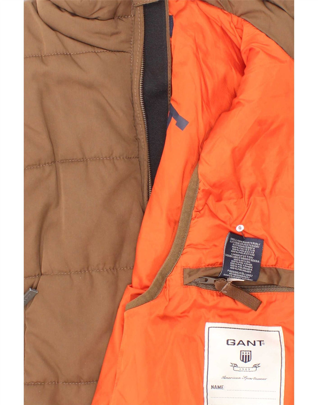 Gant Boys Polstret Gilet 7-8 år Medium Brun Polyester
