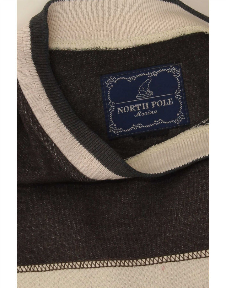 North Pole Herre grafisk sweatshirt Jumper Medium Grey Colourblock