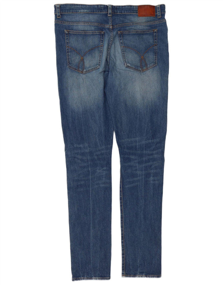 Calvin Klein Herre Slim Jeans W38 L34 Blå Bomuld