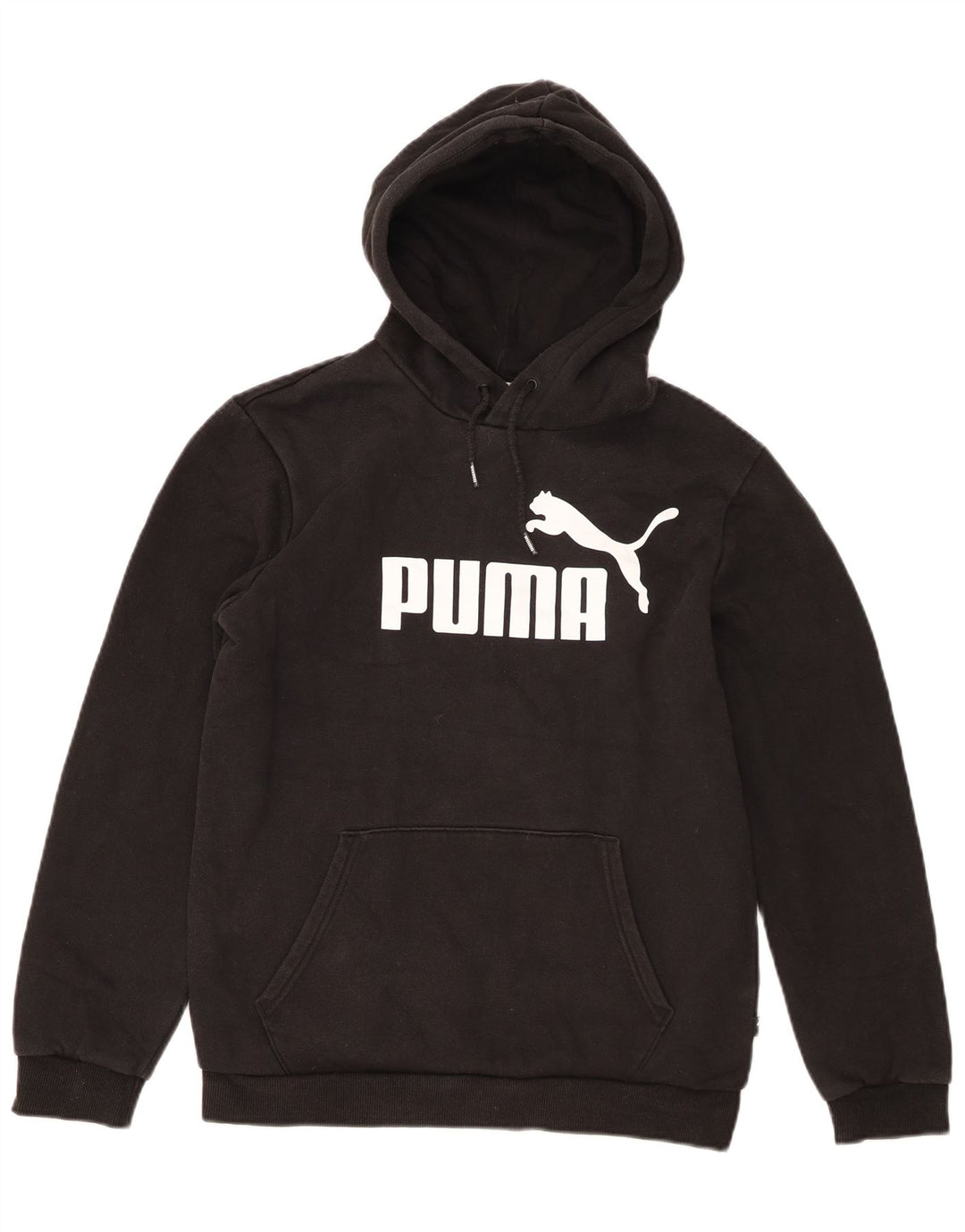 Puma Grafisk hættetrøje til mænd, lille sort bomuld