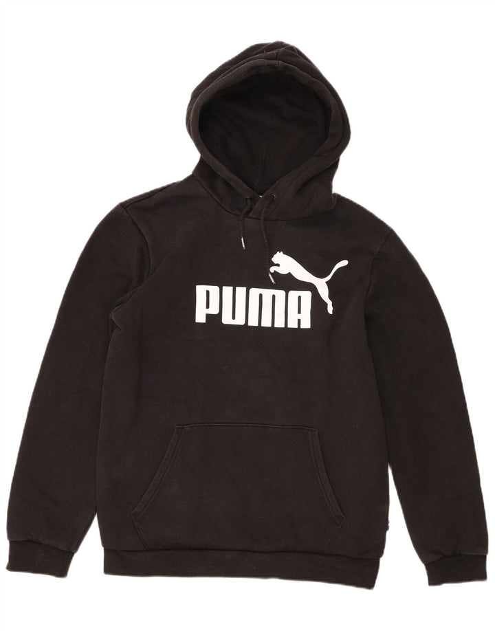 Puma Grafisk hættetrøje til mænd, lille sort bomuld