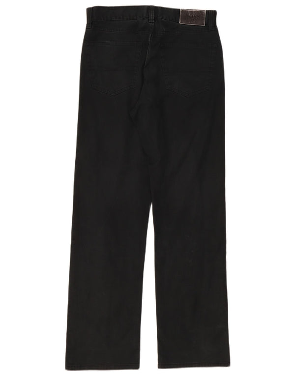 Hugo Boss Straight Casual Bukser til mænd W32 L32 Sort Bomuld