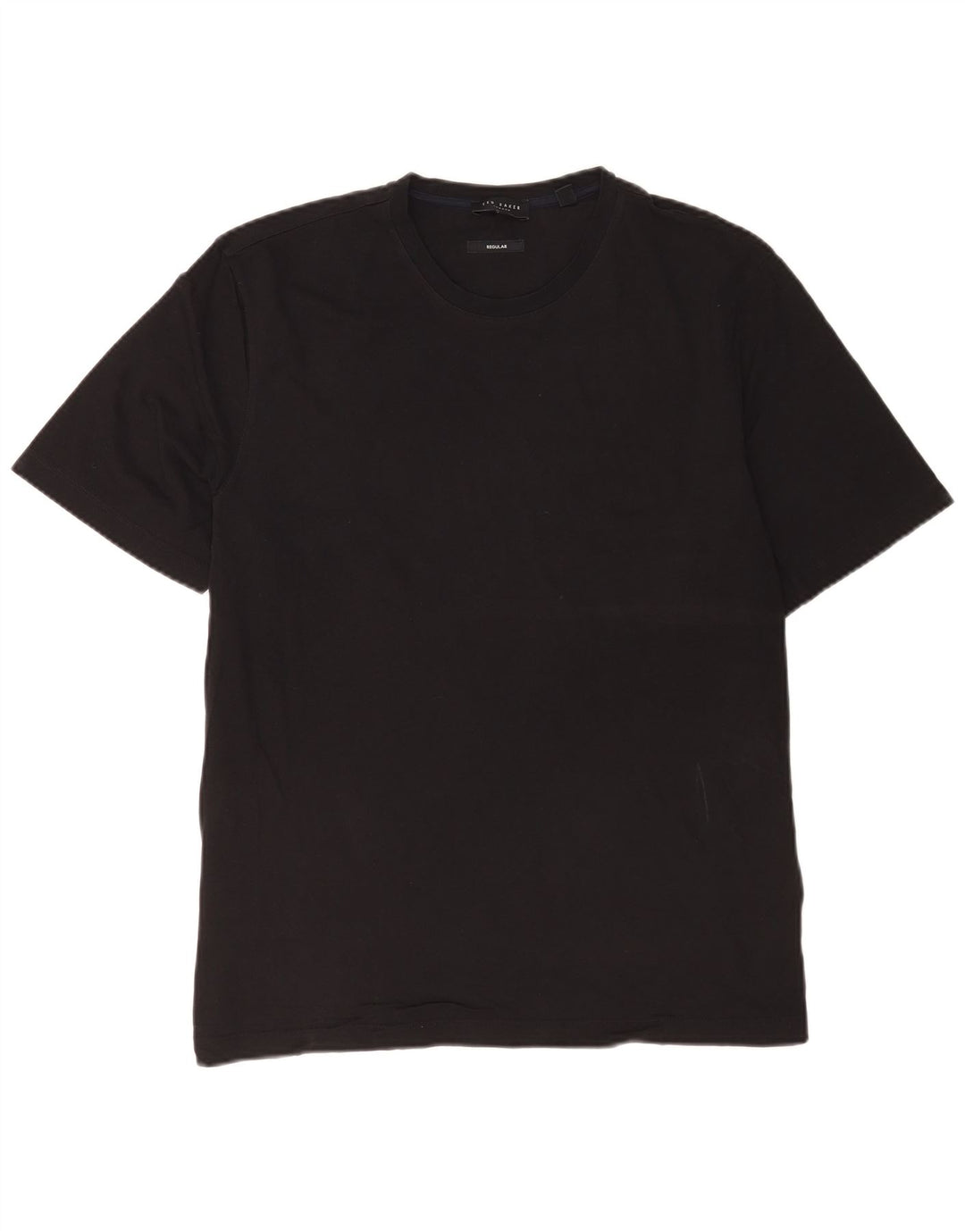 Ted Baker Herre Regular T-Shirt Top Størrelse 4 Stor Sort Bomuld