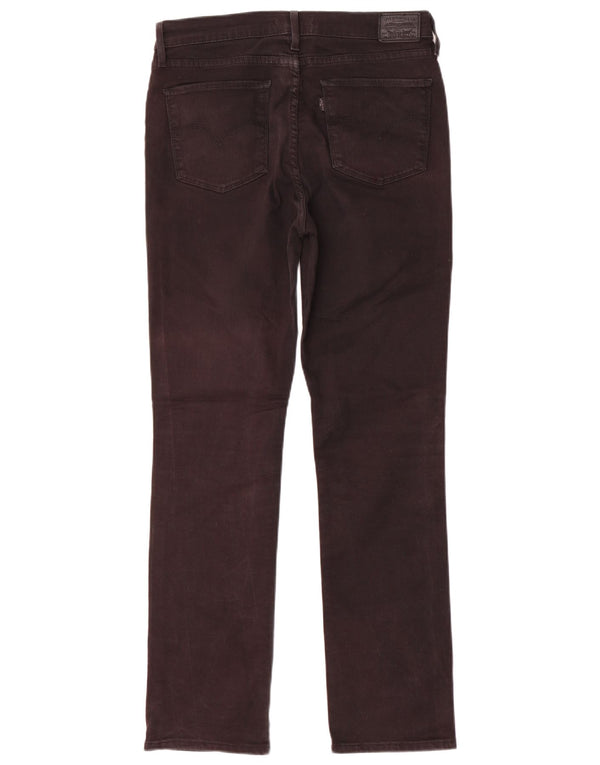 Levi's Womens 724 Højtaljede lige jeans W31 L30 sort bomuld