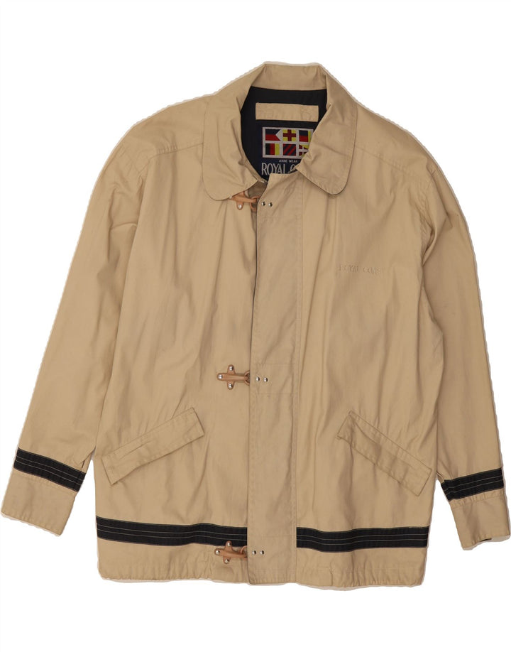 ROYAL COAST Mens Bomber Jacket UK 40 Large Beige Cotton Vintage Royal Coast and Second-Hand Royal Coast from Messina Hembry 