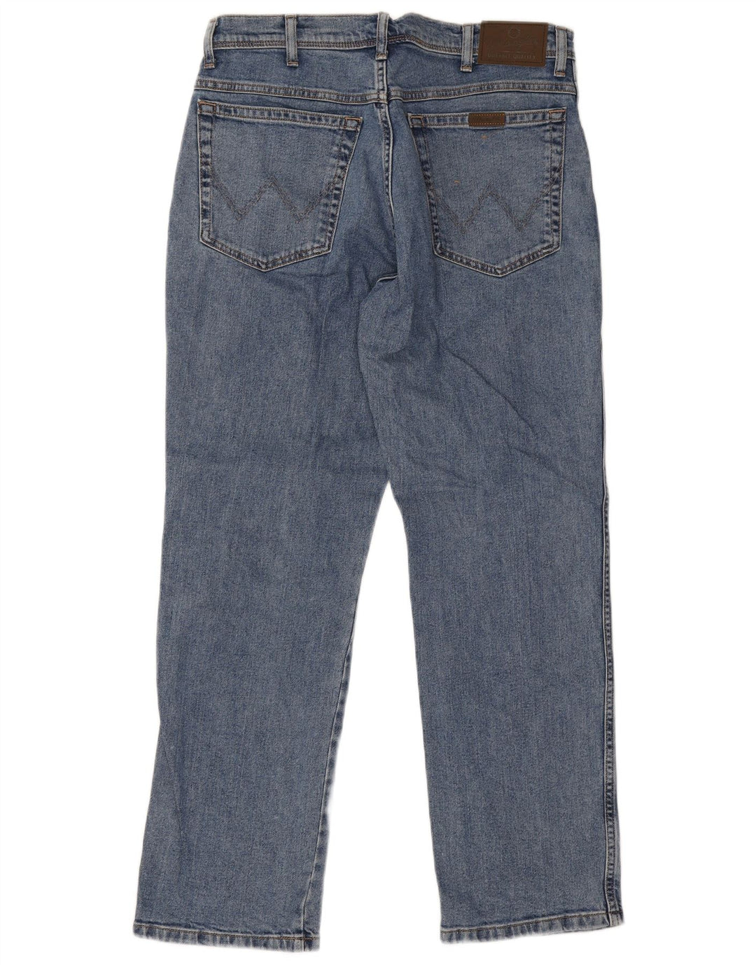 Wrangler Herre Regular Fit Straight Jeans W34 L30 Blå Bomuld