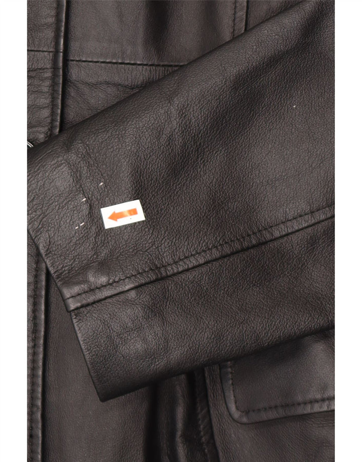 CAPELLE Læderfrakke til kvinder UK 12 Medium Sort Læder