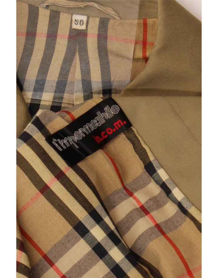 Vintage Herre Overfrakke IT 50 Large Khaki