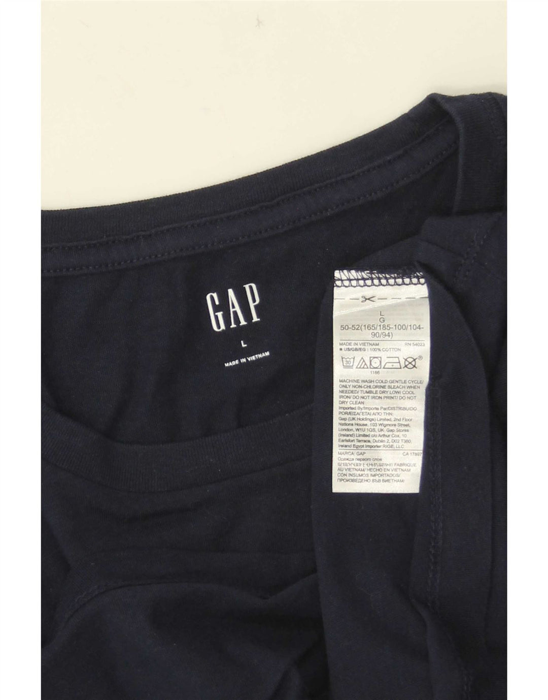 Gap Herre grafisk T-shirt Top Stor marineblå bomuld
