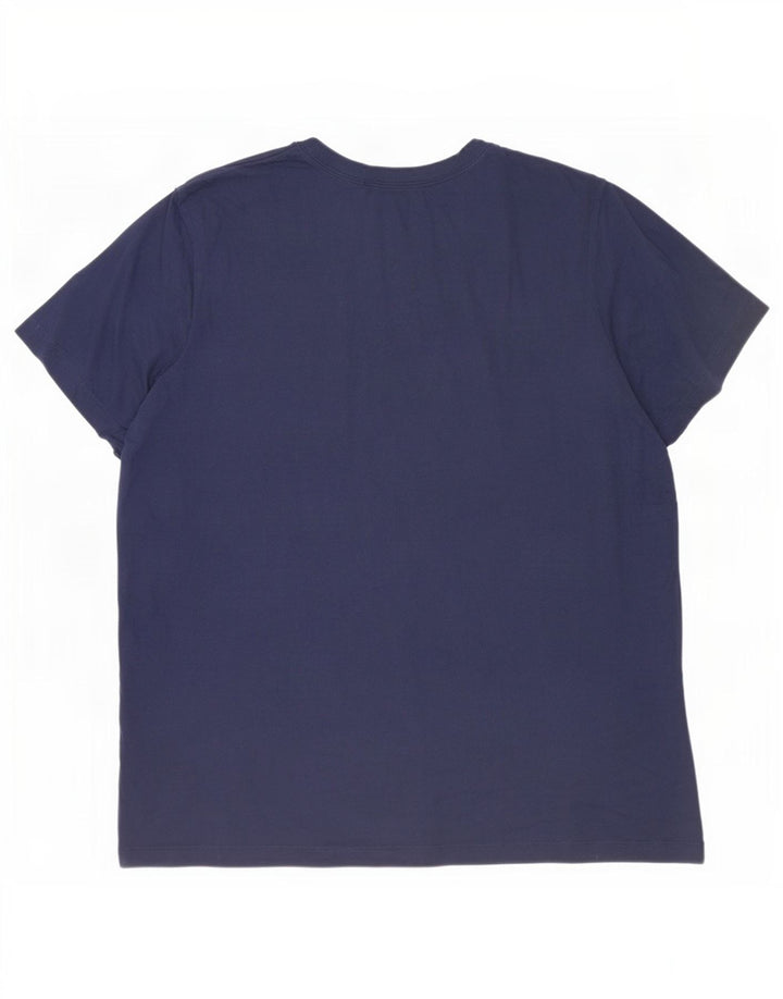 Nike T-shirt top til mænd XL marineblå bomuld