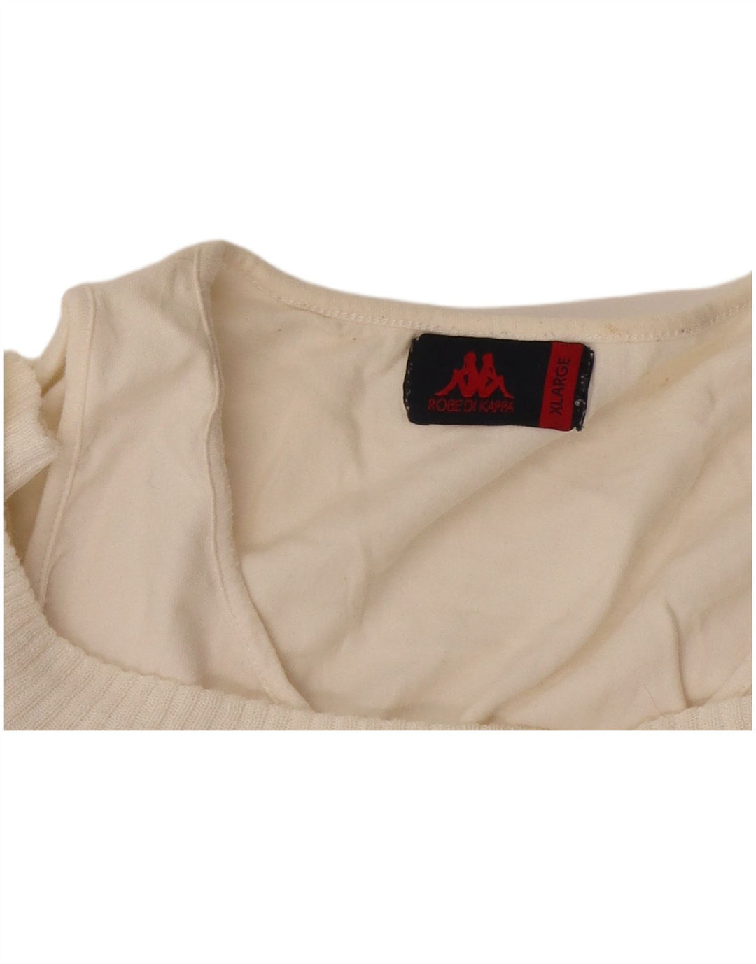 Kappa Dame Boat Neck Jumper Sweater UK 18 XL Hvid