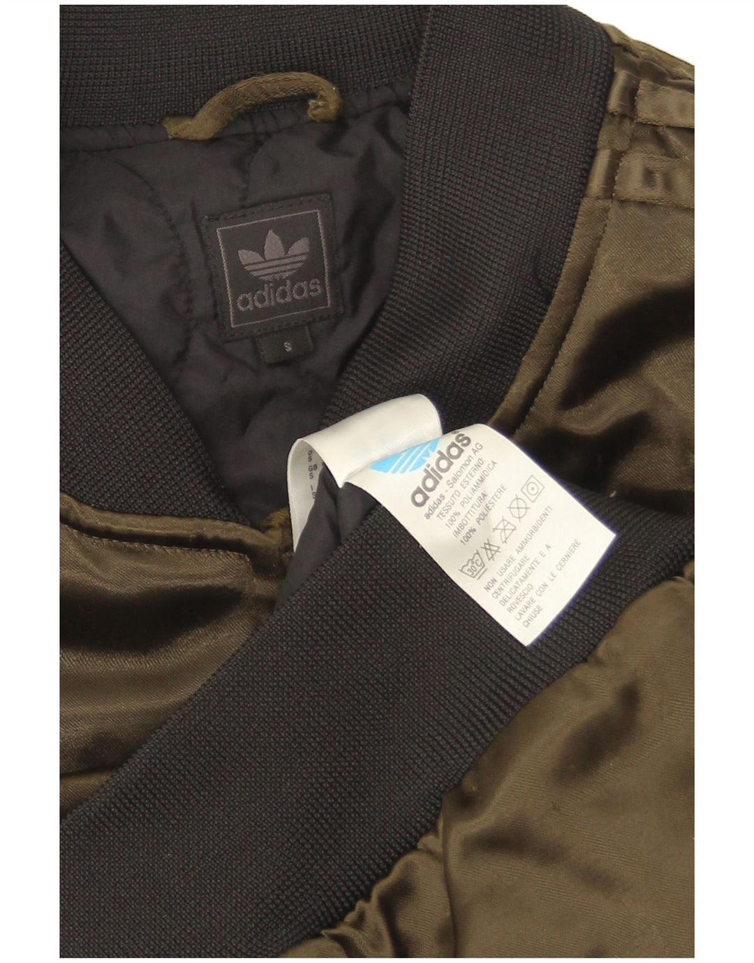 Adidas Herre Varsity Jacket UK 36 Small Khaki Polyamide
