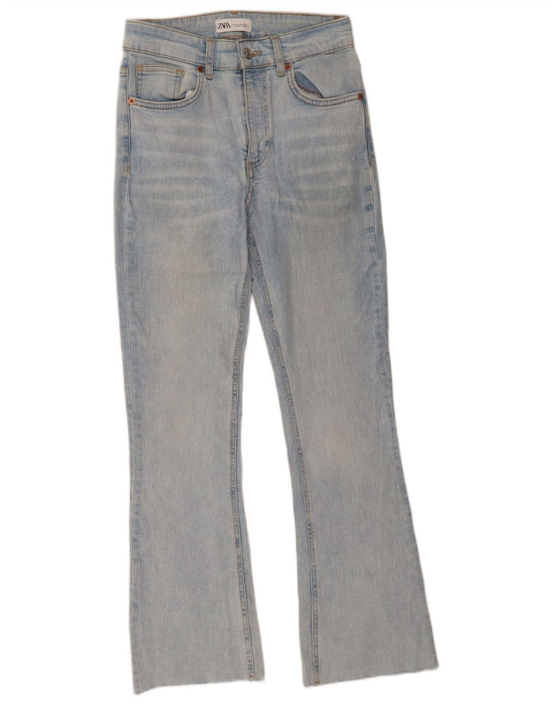 Zara Dame Flared Jeans EU 38 Small W28 L27 Blå
