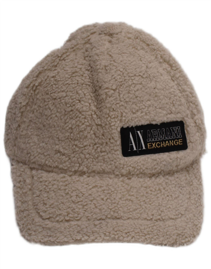 Armani Exchange Herre Fleece Baseball Cap One Size Off White Polyester