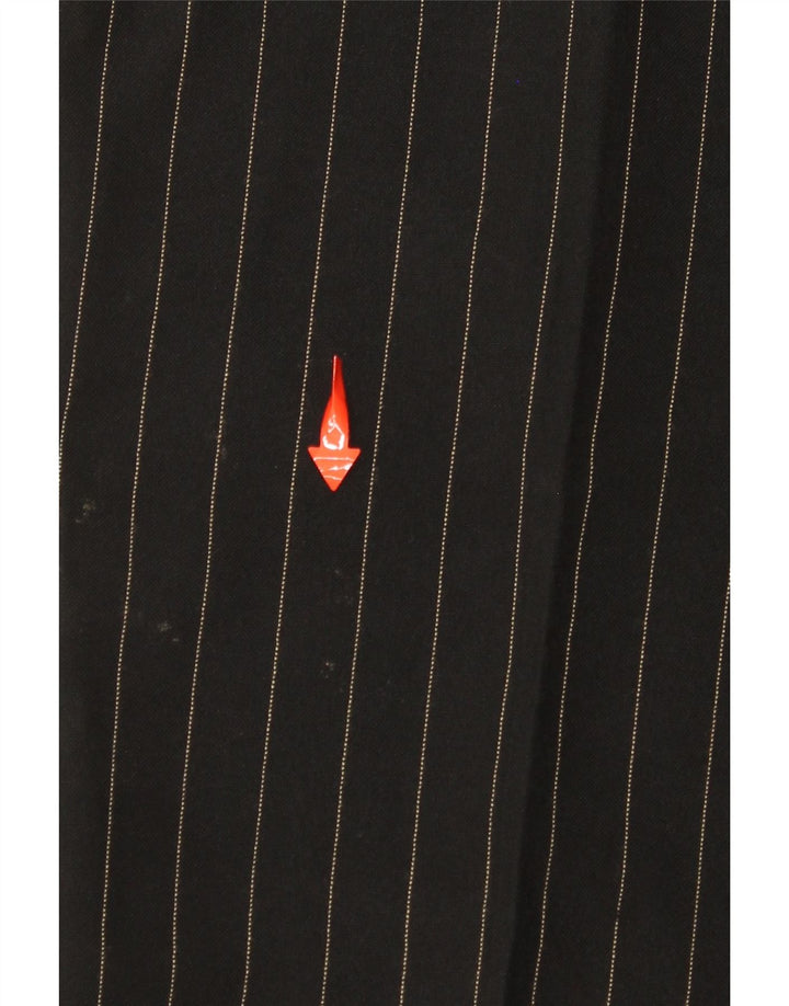 A WEAR Dame Bootcut Casual Bukser UK 14 Medium W30 L32 Sort Stribet