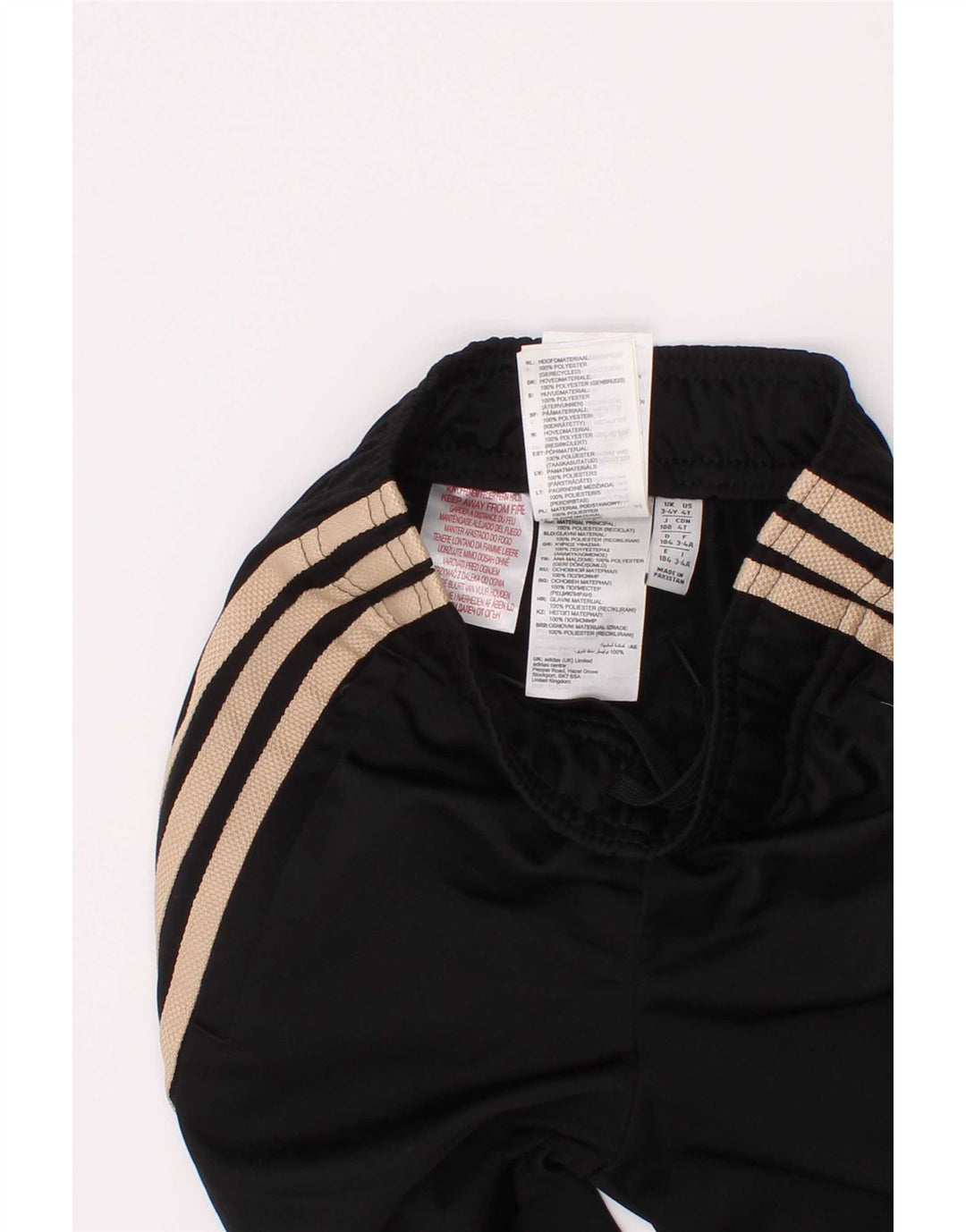 Adidas Drenge Træningsdragt Bukser Joggers 3-4 År Sort Polyester