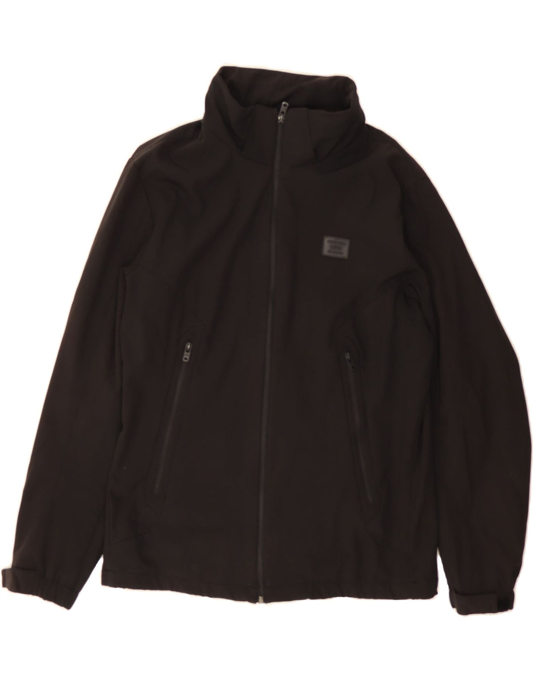 JACK & JONES Mens Windbreaker Jacket UK 40 Large Black Vintage Jack & Jones and Second-Hand Jack & Jones from Messina Hembry 