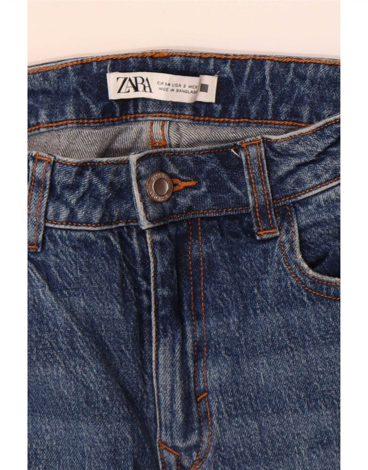 Zara Dame Flared Jeans EU 34 2XS W24 L34 Blå