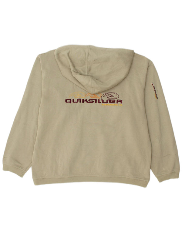 Quiksilver Boys Hoodie Jumper 15-16 år Khaki Cotton