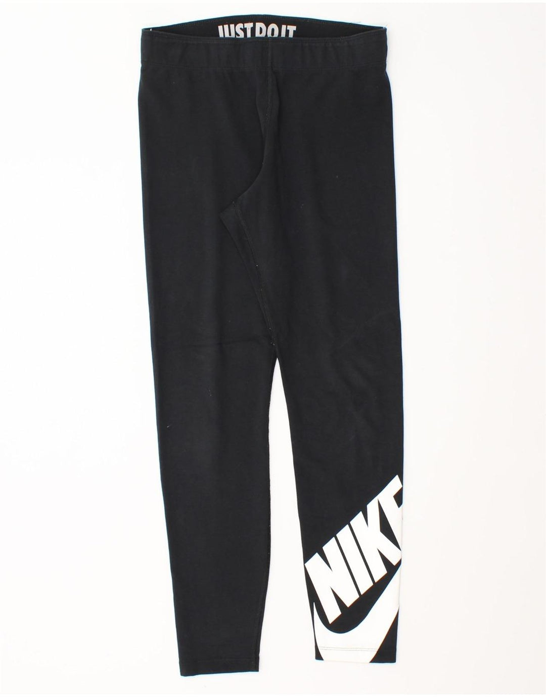 Nike Dame Grafiske Leggings UK 10 Small Black Bomuld