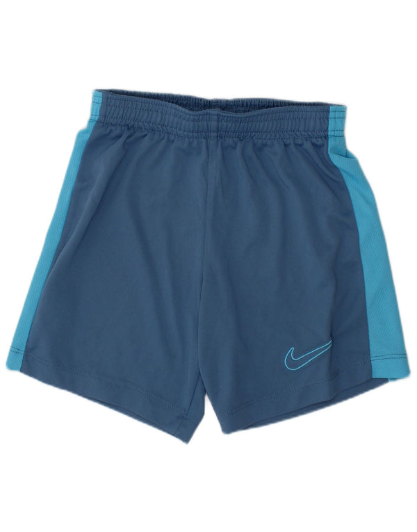 Nike Boys Sports Shorts 7-8 år XS Blue Colourblock Polyester