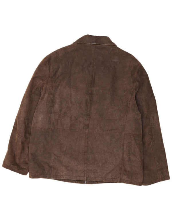 Bersani Herre Ruskind Bomber Jacket UK 42 XL Brun