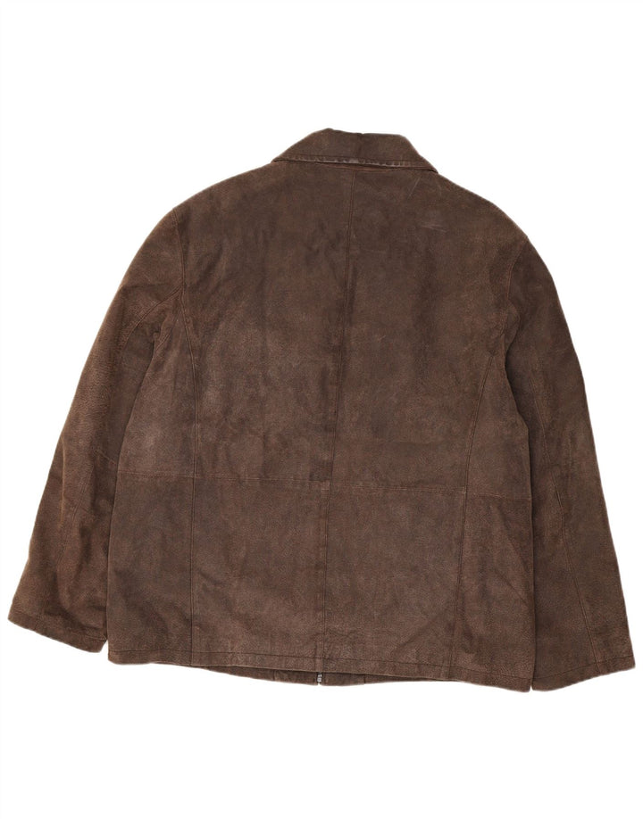 Bersani Herre Ruskind Bomber Jacket UK 42 XL Brun