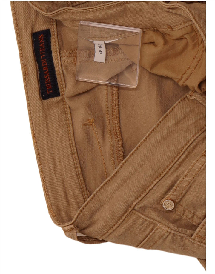 TRUSSARDI Dame Slim Casual Bukser IT 42 Medium W28 L25 Brun
