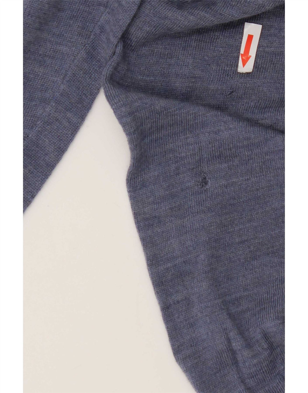 Celio Herre V-hals sweater XL Blå Flecked Merino Uld