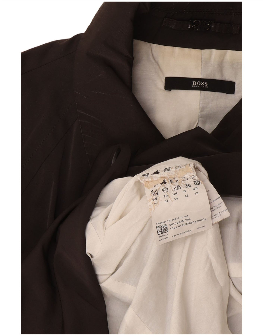Hugo Boss Trench Coat til kvinder UK 14 Medium Grå Polyester