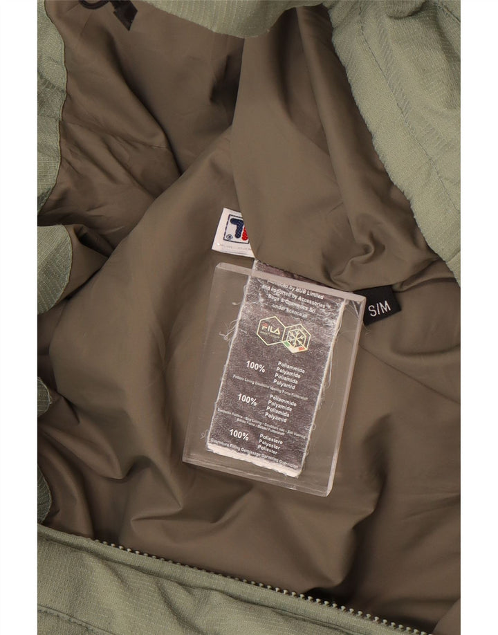 Fila Herre hættepolstret jakke UK 36 Lille grøn polyester