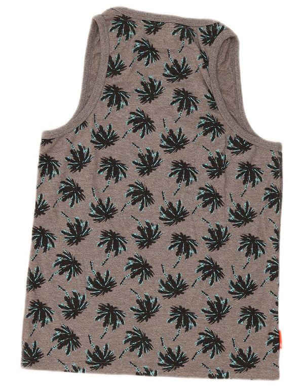 Superdry Herre Osaka Grafisk Vest Top Large Grey Floral Sports