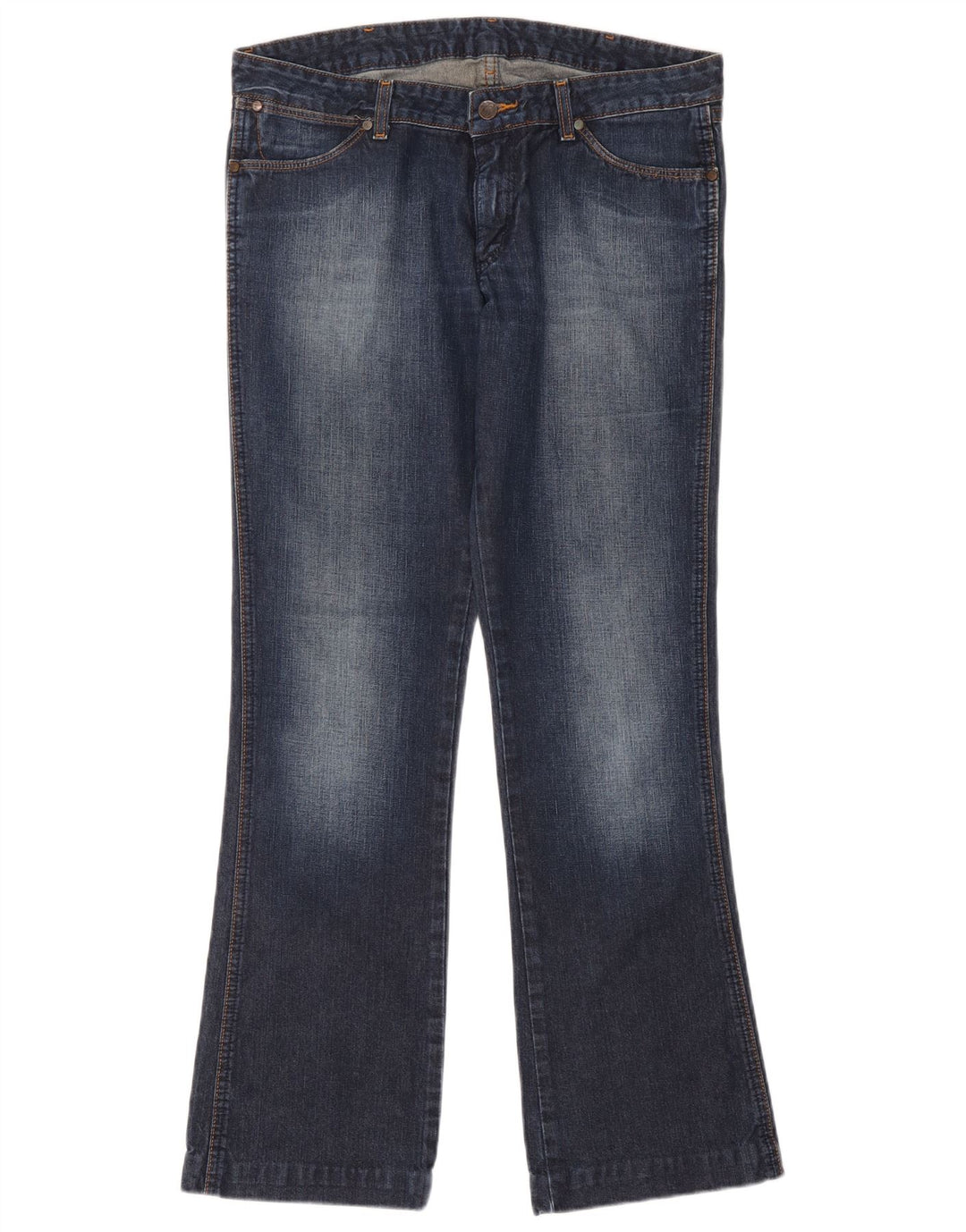 Wrangler Dame Megan Bootcut Jeans W32 L34 Marineblå Bomuld