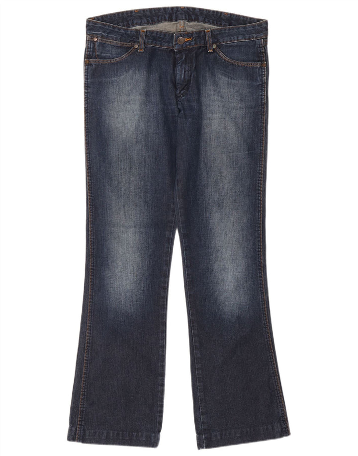 Wrangler Dame Megan Bootcut Jeans W32 L34 Marineblå Bomuld