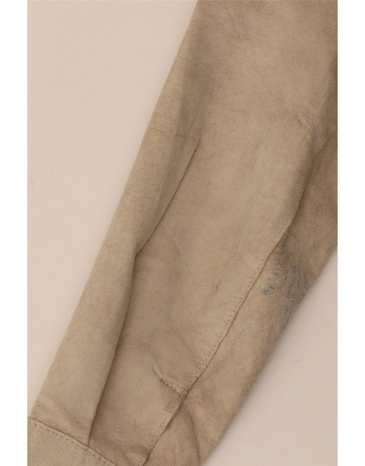 Conbipel Dame Ruskindsjakke IT 48 XL Beige Læder