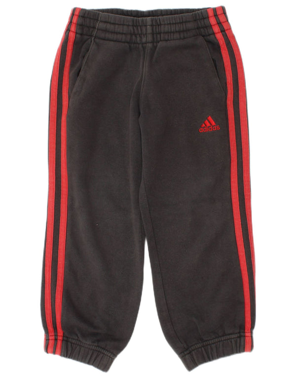 Adidas Drenge Træningsdragt Bukser Joggers 3-4 År Grå Bomuld