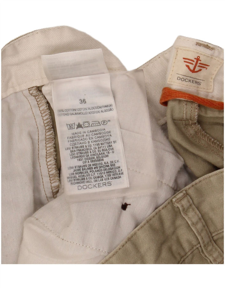 Dockers Herre Cargo Shorts W36 Large Khaki Bomuld