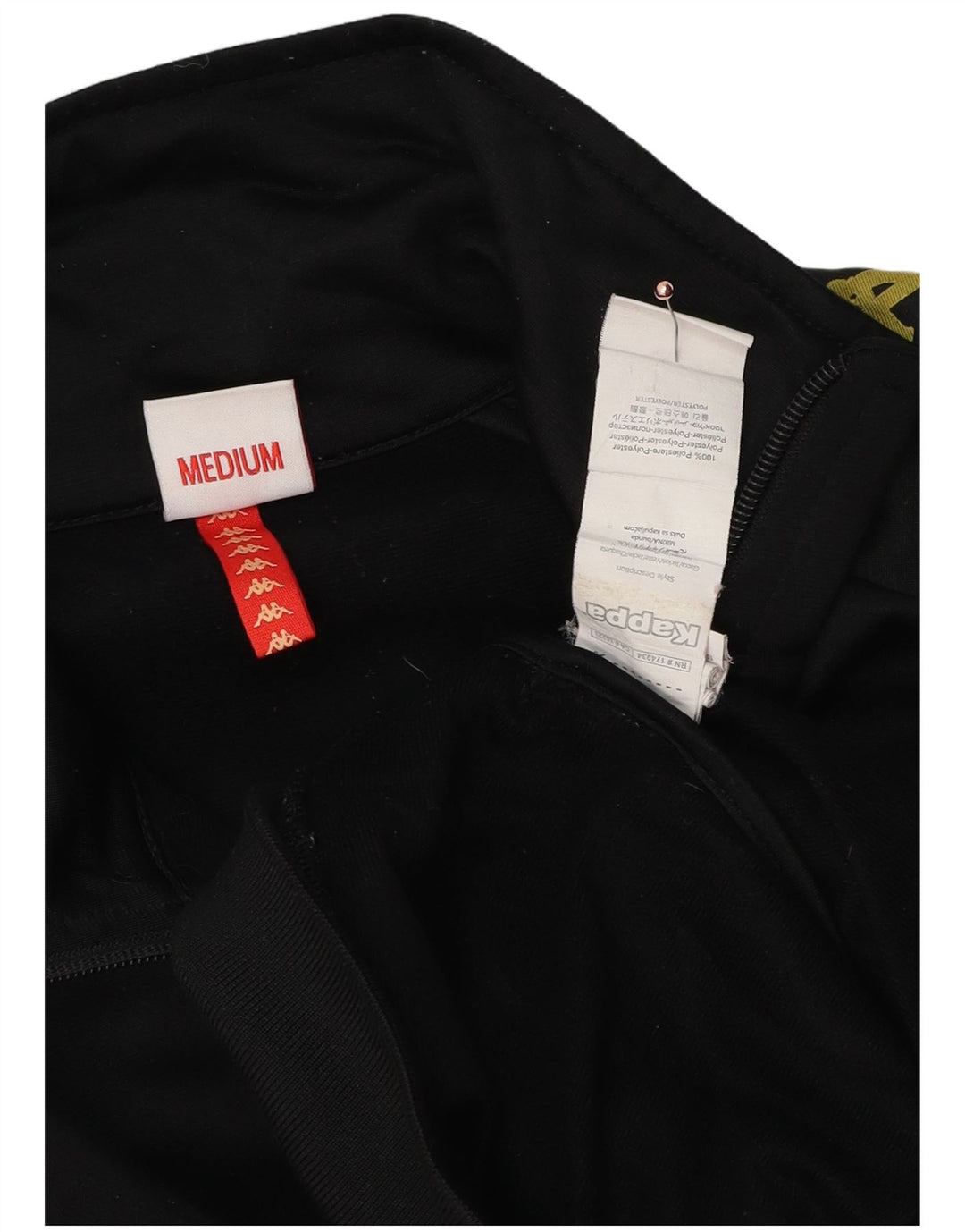 Kappa Herre grafisk træningsdragt Topjakke Medium Sort Polyester