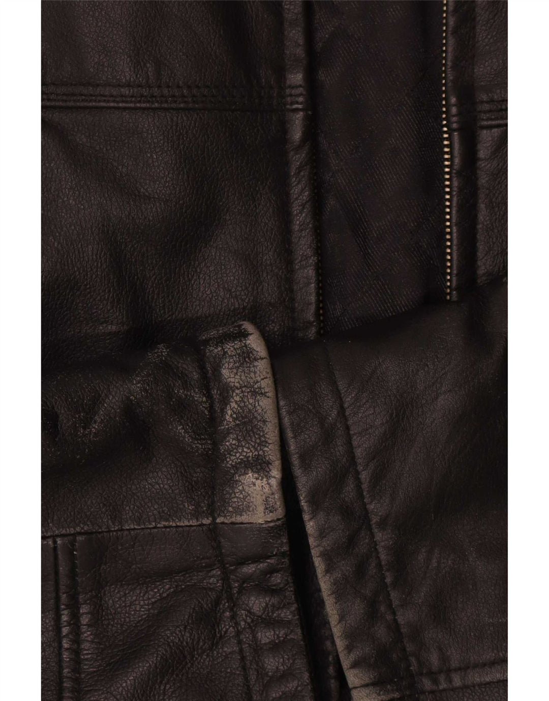 Vintage herre læderjakke IT 54 XL Sort