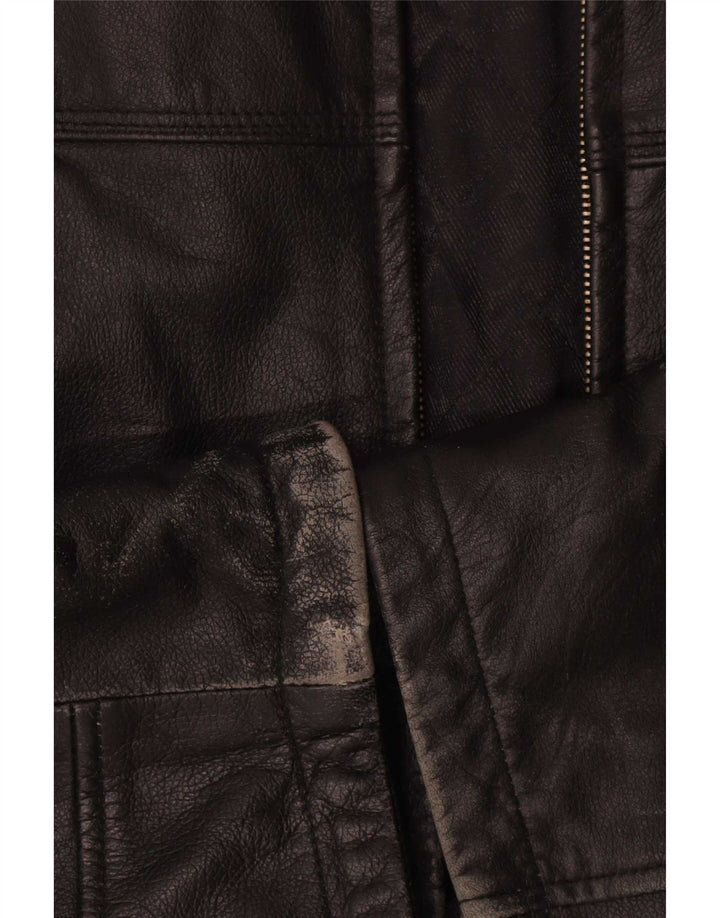 Vintage herre læderjakke IT 54 XL Sort