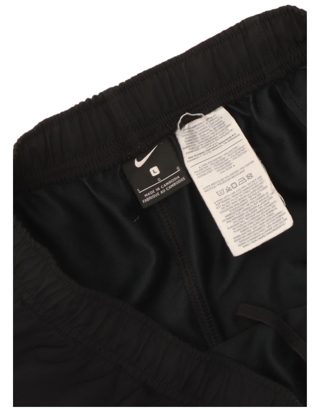 Nike grafiske sportsshorts til kvinder UK 16 Large Black Polyester