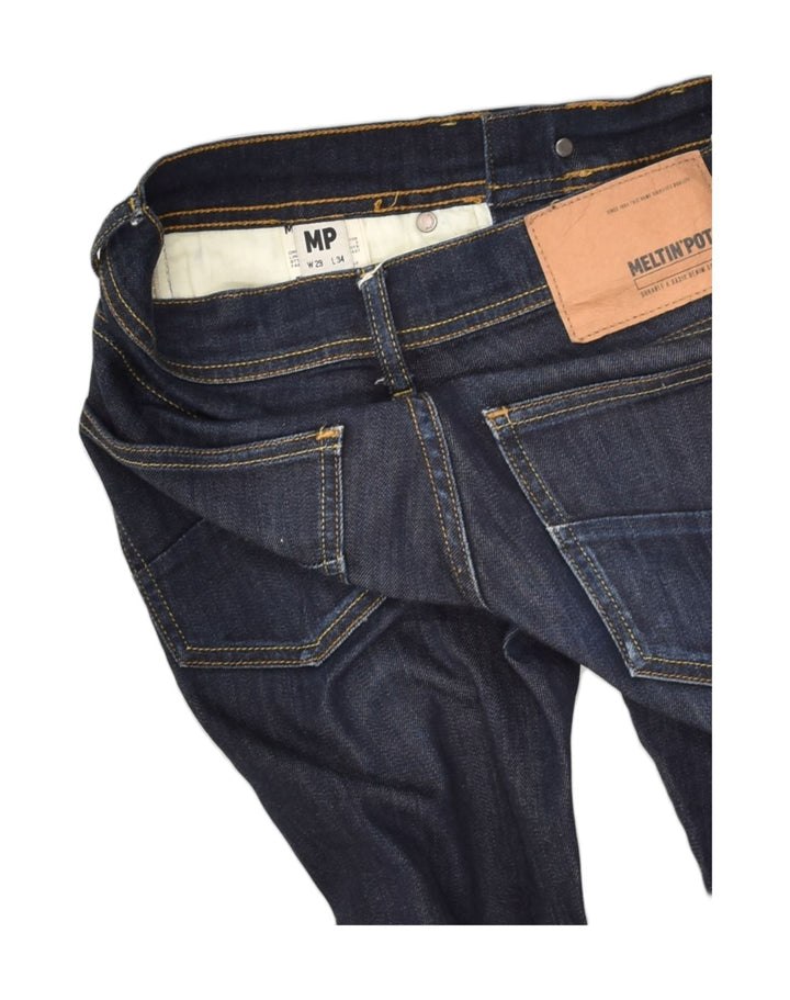 MELTIN' POT Womens Slim Jeans W29 L27  Navy Blue Cotton | Vintage Meltin' Pot | Thrift | Second-Hand Meltin' Pot | Used Clothing | Messina Hembry 