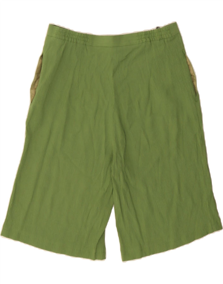 RIGANY Womens Chino Shorts IT 42 Medium W30  Green Viscose Vintage Rigany and Second-Hand Rigany from Messina Hembry 