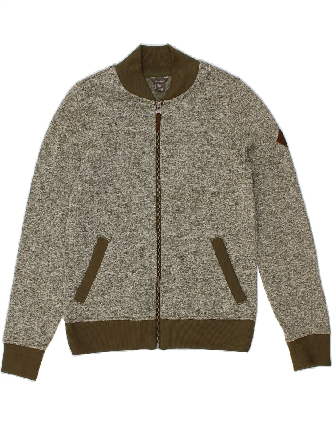 EDDIE BAUER Womens Tracksuit Top Jacket UK 6 XS Khaki Colourblock Vintage Eddie Bauer and Second-Hand Eddie Bauer from Messina Hembry 