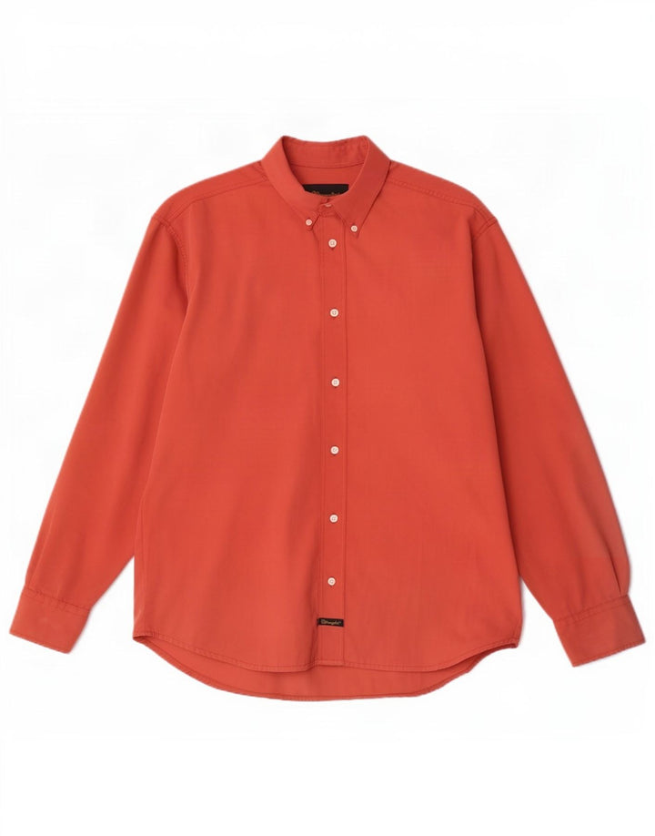 Wrangler Western skjorte til mænd, medium rød polyester