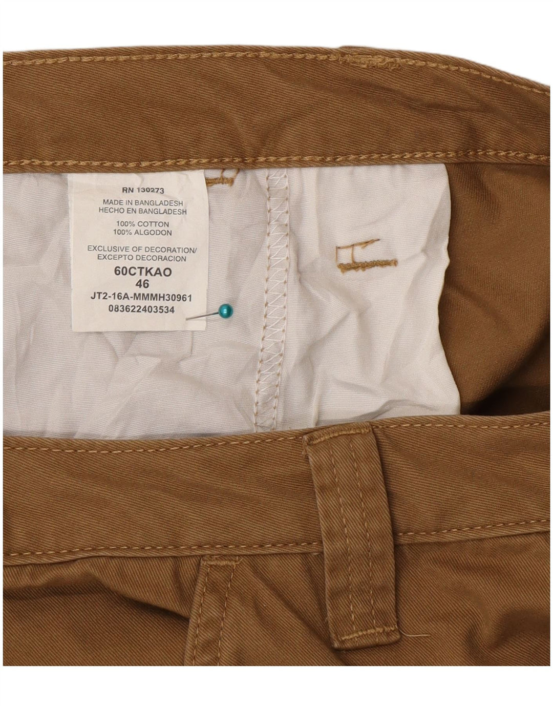 Wrangler Herre Cargo Shorts W46 3XL Beige Bomuld